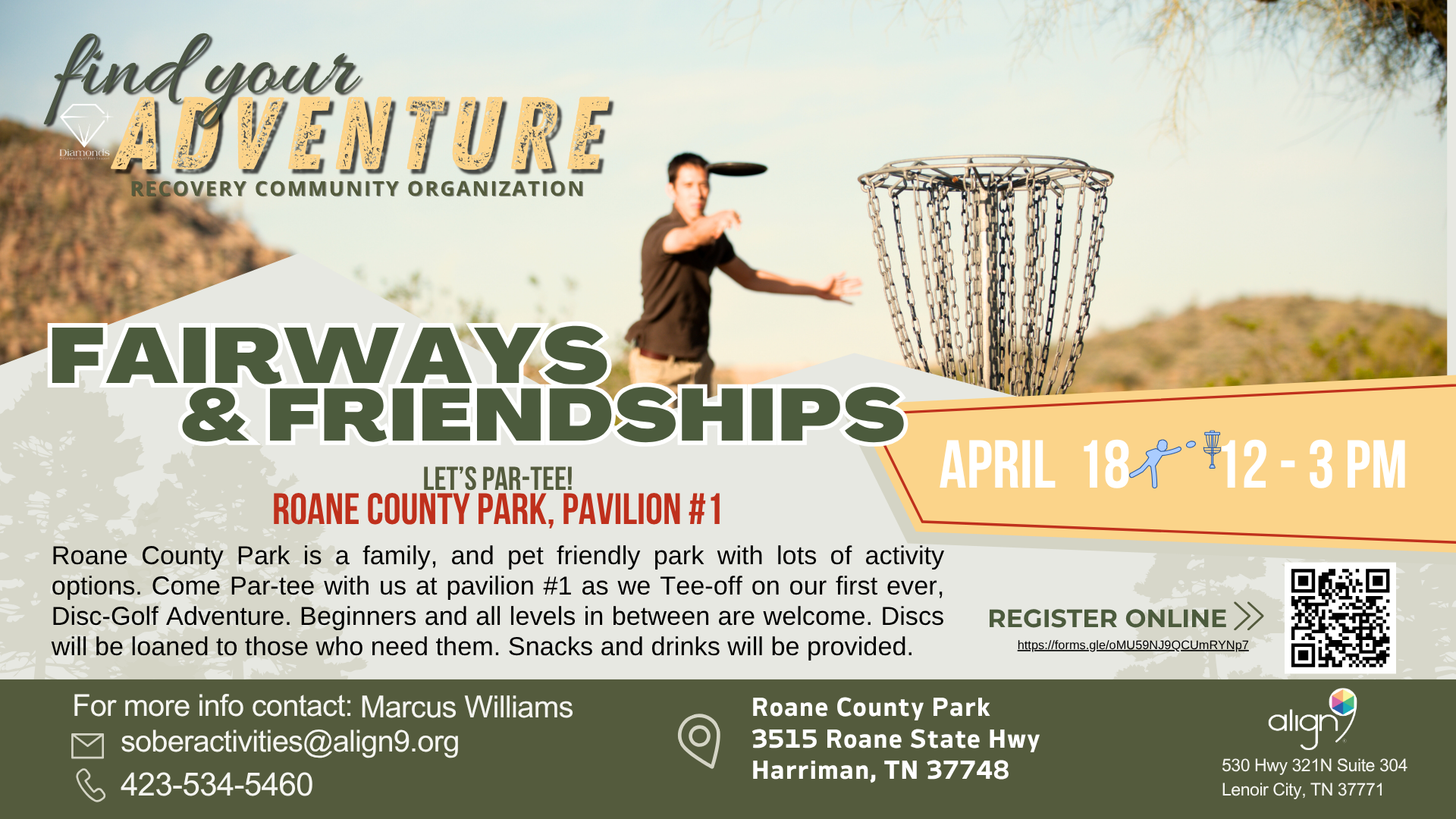 FYA Fairways & Friendships FB EVENT and website